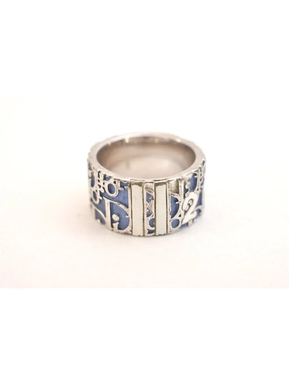 Dior Trotter Ring Usa Silver Blue CD